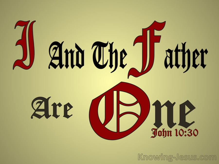 John 10:30 I And The Father Are One (gold)